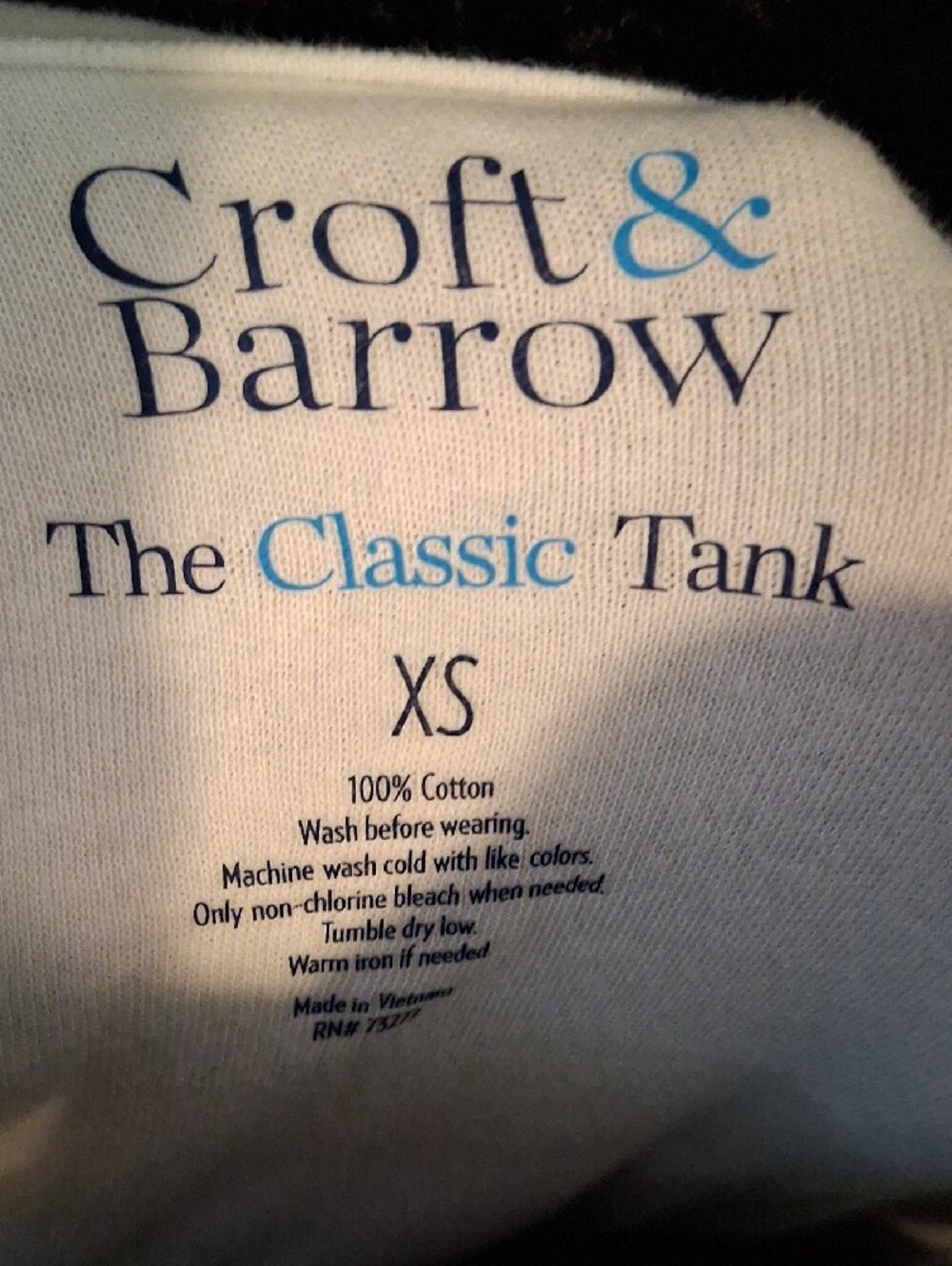 Croft & Barrow White Boatneck The Classic Tank Top XS - Picture 2 of 7